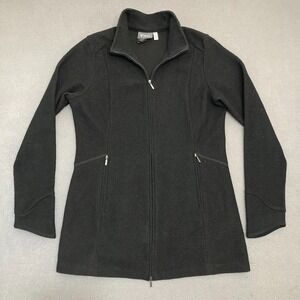Ibex Zque Merino Wool Blend Jacket Women's Medium Black Full Zip Made in USA